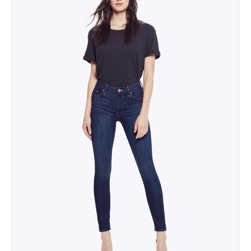 MOTHER Dark Indigo Skinny Jeans